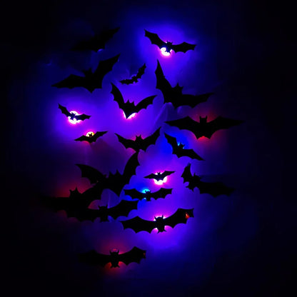 💥💥🦇 Halloween 3D Illuminated Bats